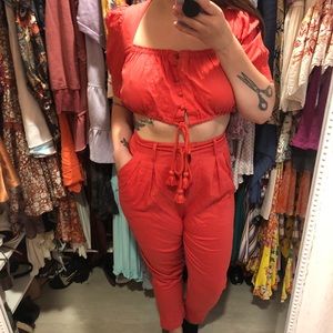 Free people two piece set NWT- large